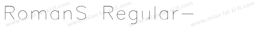 RomanS Regular字体转换